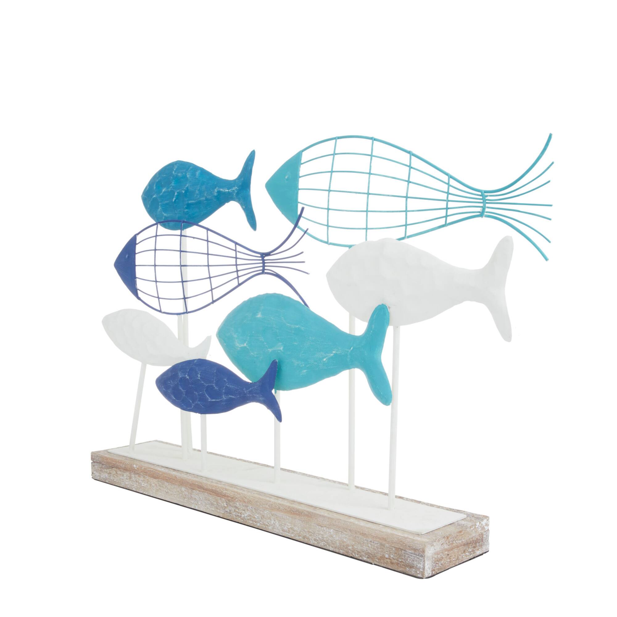 Blue Iron Coastal Sculpture, 15" x 22" x 6"